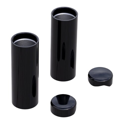 Rick's Motorcycles Fork Cover Kit, 4-Piece, Black - CNC Machined Aluminum, Gloss Black Powder Coated