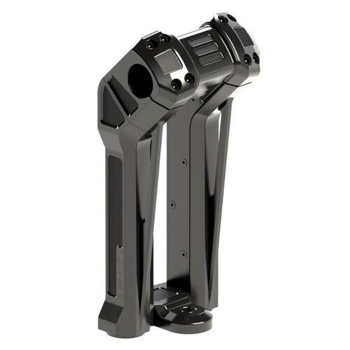 Rick's Motorcycles Clubstyle Riser Kit 10" Pullback Black Anodized With Integrated Cable Channels