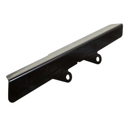 Stainless Steel Upper Belt Guard No-Cut Out Gloss Black Powder Coated with Mounting Hardware
