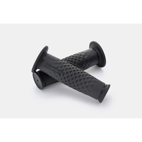 Daytona 1" Grippy Grip Set Waffle Black, 127 mm (5") Length, Closed Ends, Dual Compound Rubber