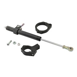 Adjustable Aluminum Steering Damper Kit Black