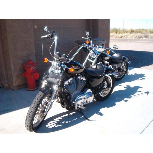 Burly 1" Guidon étroit chromé Ape Hanger avec élévation de 16"