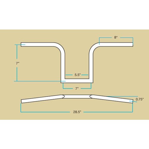 Biltwell 7/8" Guidon FRISCO chromé