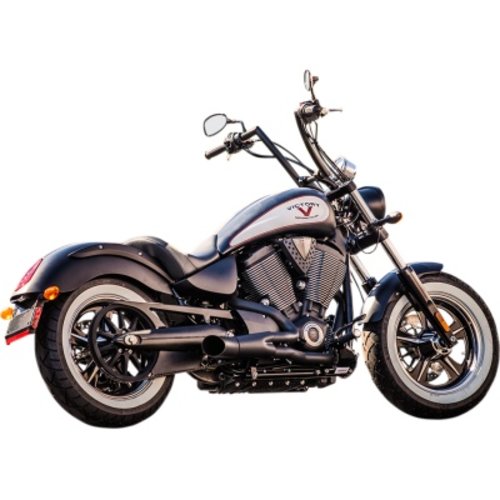 Trask 2 In 1 Schwarz Hotrod Auspuff Victory Bagger / Touring