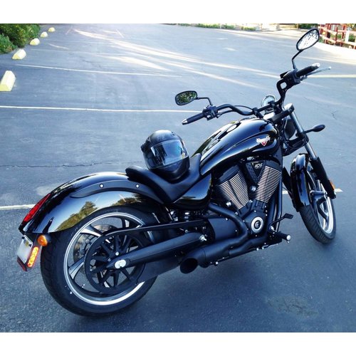 Trask Système d'échappement 2-en-1 chromé Hot Rod Victory Bagger/Touring