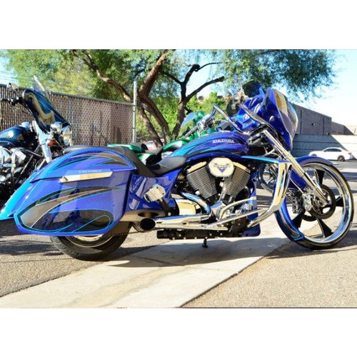 Trask 2 Into 1 Hotrod Chrome Exhaust Victory Bagger / Touring