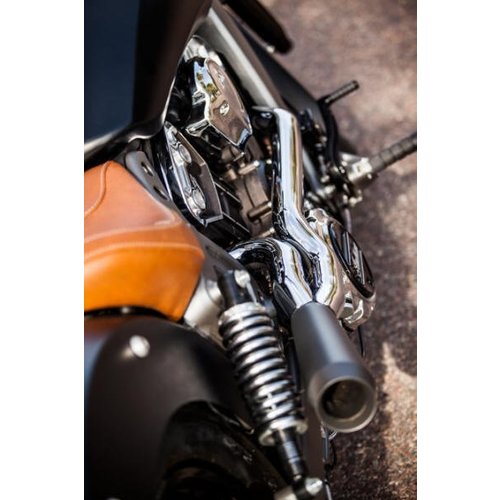 Trask 2 Into 1 Black/Chrome Exhaust System Indian Scout