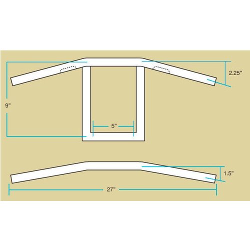 Biltwell 1" Guidon noir avec fenêtre