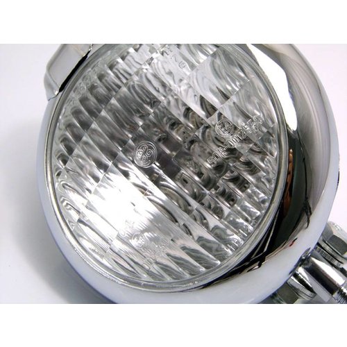5.75" Bates Style Chrome Headlight with Bottom Mount