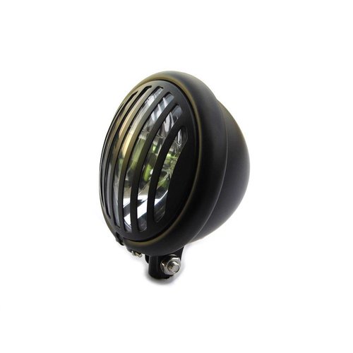Phare avant noir 5,75" avec grille + montage inférieur
