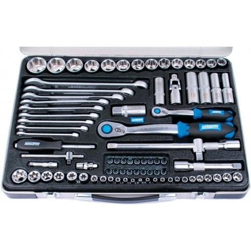 Mannesmann Coffret premium de clés 1/4" + 1/2" et cliquets - 82 pièces