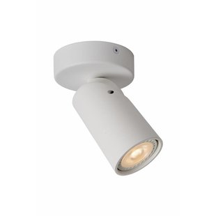 Design ceiling spotlight white, black orientable GU10x1