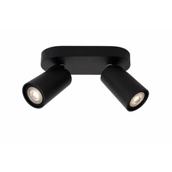 Pequeño foco LED regulable negro orientable para techo - Flavio