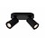 Spot de plafond design blanc, noir orientable GU10x2