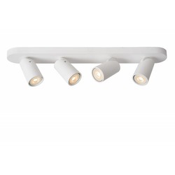 Spot de plafond design blanc, noir orientable GU10x4