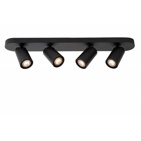 Spot de plafond design blanc, noir orientable GU10x4 dim pour réchauffer