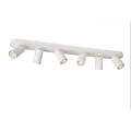 Design ceiling spotlight white, black orientable GU10x6 dim to warm