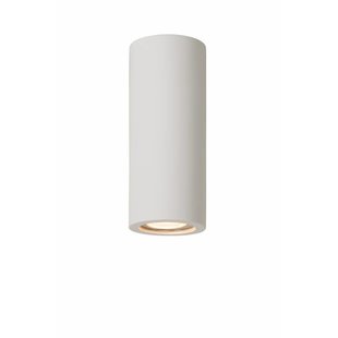 Ceiling lamp white plaster round 170mm high with GU10 fitting