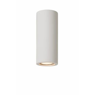 Plafondlamp wit gips rond 170mm hoog met fitting GU10