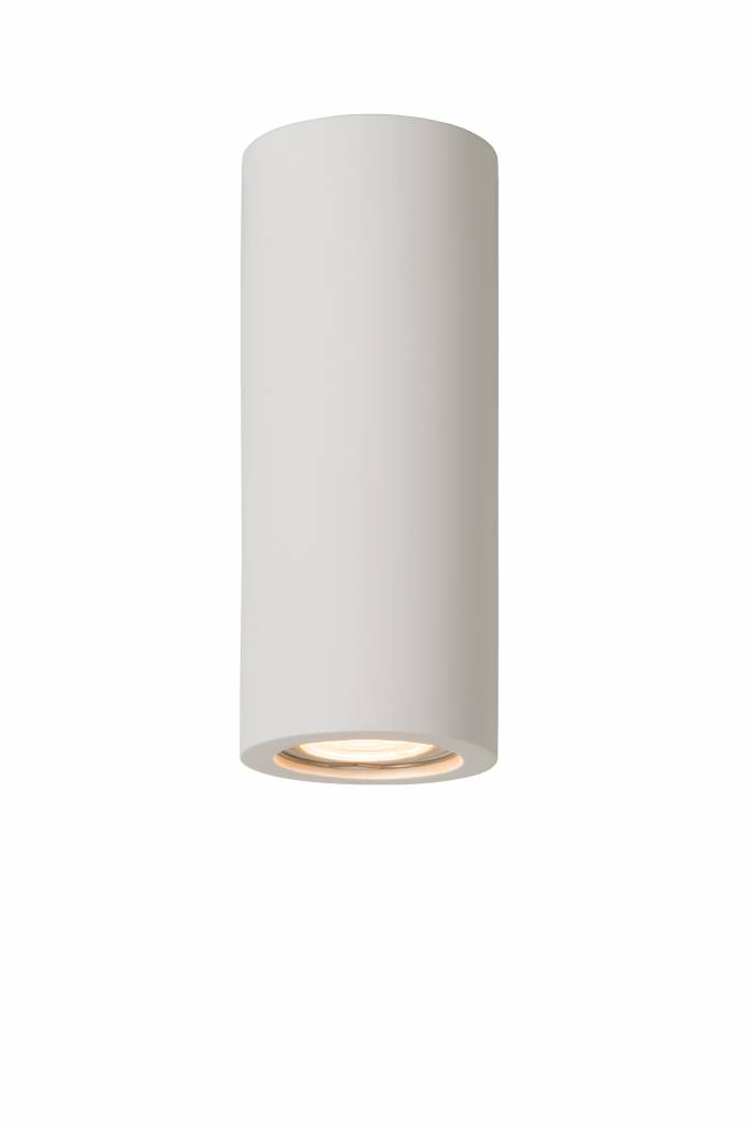 rundvlees Vooraf Uitbreiden Plafondlamp wit gips rond 170mm hoog met fitting GU10 | My Planet LED