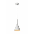 Hanging lamp white plaster design E27 16.5 cm diameter