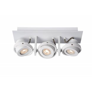 Design plafondspot wit of grijs GU10 LED 3x5W dim-to-warm