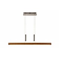 LUCIDE Geena LED Hängeleuchte aus Holz und Aluminium, 100 cm lang, Hänghöhe verstellbar 90-150 cm, 30W, 2550 Lumen, 2700K, IP20
