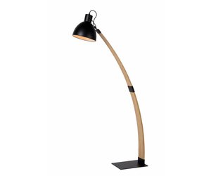 Wonderbaarlijk Arc floor lamp wood industrial white or black 143cm H | Myplanetled QN-23