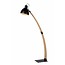 Floor lamp wood arc white or black 143cm high