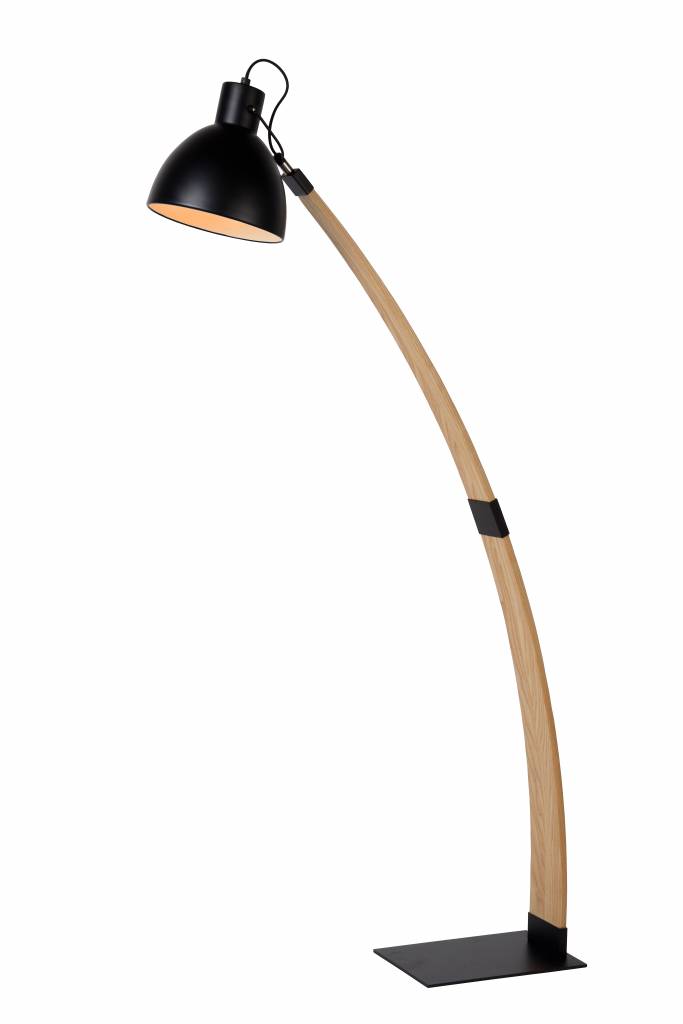 Artiest Kudde kussen Staande lamp hout boog wit of zwart 143cm hoog | My Planet LED