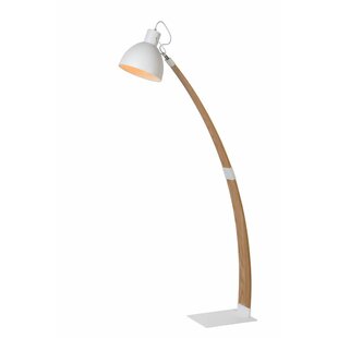 Standing lamp wood arch white or black 143cm high
