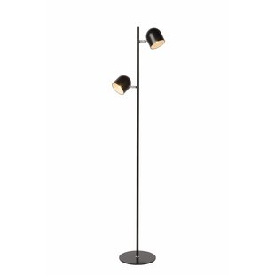 Staande lamp Scandinavisch zwart, wit LED 2x5W 141cm
