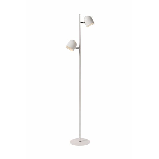 Lámpara de pie escandinava negra, LED blanca 2x5W 141cm