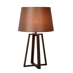 Lampe à poser style country avec abat-jour rouille E27 63cm H