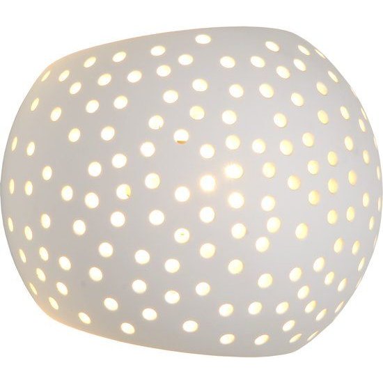 Design muurlamp wit ovaal G9 128mm H