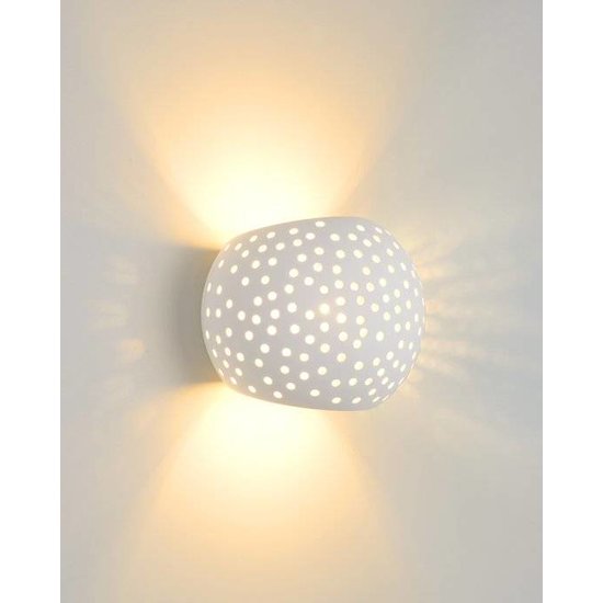 Design wall lamp white oval G9 128mm H