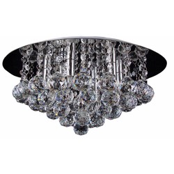 Fantasia Kristo ceiling lamp crystal chrome 450mm dimmable