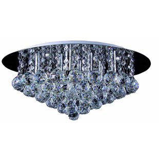 Fantasia Kristo crystal ceiling lamp chrome LED G9x8 Ø550mm