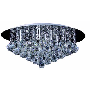 Plafondlamp met kristallen chroom LED G9x8 550mm Ø
