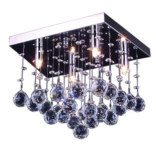 Fantasia Kristo chandelier crystal chrome 300x300mm