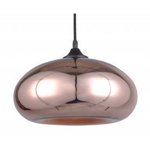 Lampe à suspension en verre design doré ou gris 30cm Ø