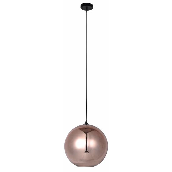Fantasia Rogodo glass pendant lamp with spherical shade in smoke grey, Ø 15 cm, E14 fitting