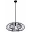 Suspension géométrique Fantasia, métal noir mat, Ø 500 mm, hauteur 210 mm, culot E27, IP20