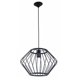 Fantasia Strings hanglamp geometrisch mat zwart 37cm