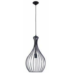 Lampe à suspension fil noir 260mm Ø E27