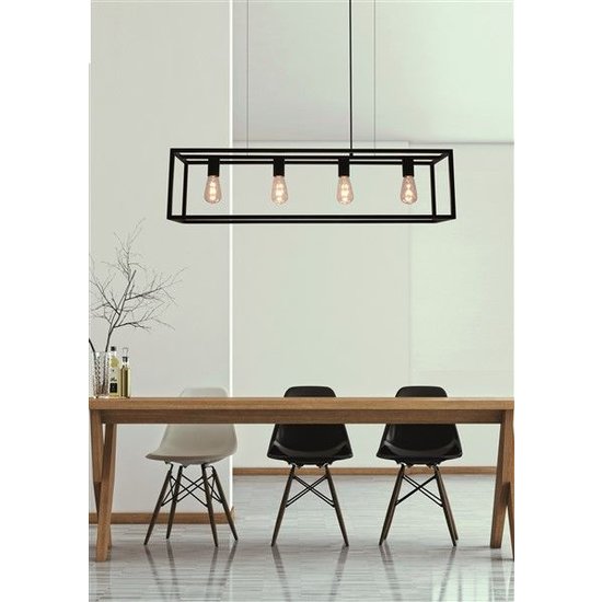 hanglamp eettafel zwart, ruggine, koper 1m | My Planet LED