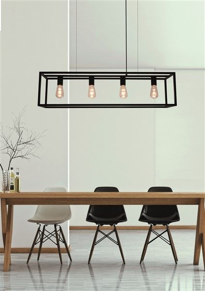 Welp Pendant light black ruggine, aged copper E27x4 1000mm | Myplanetled PU-67