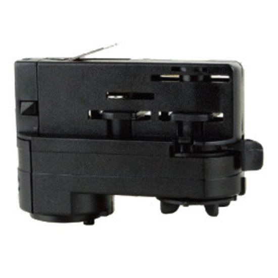 Fantasia 3-fase adapter voor railverlichting, zwart - voor driefasige stroomrail, snel te monteren