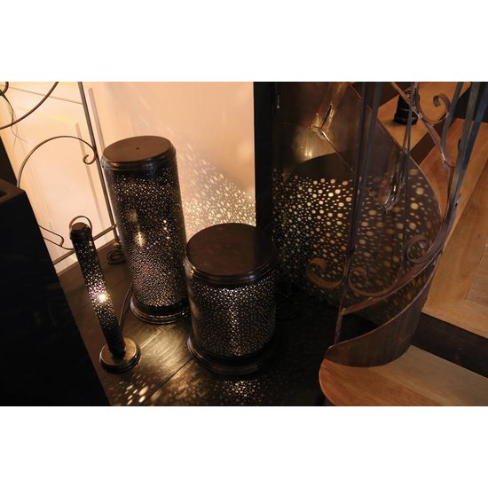 Authentage Laterne aus Messing, ländlicher Zylinder, Bronze, Nickel