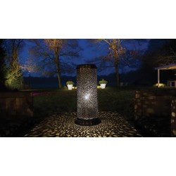 Lanterne d'extérieur en laiton cylindre rural bronze, nickel